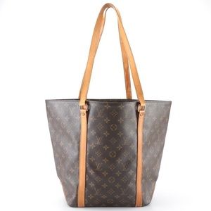 Authentic Louis Vuitton Sac Shopping Tote inMonogram Canvas and Vachetta Leather